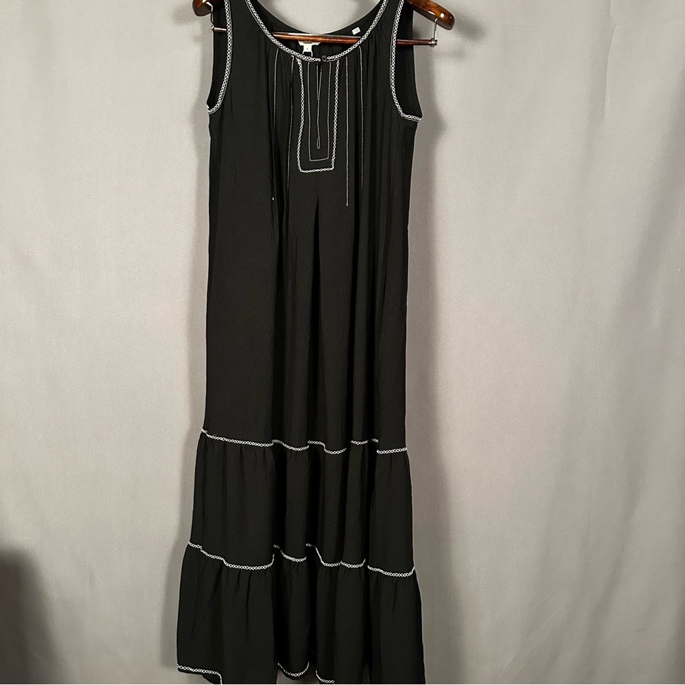 Max Studio black long maxi boho flowy‎ dress size S NWT